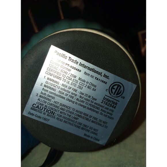Electric Candle Warmer with Light Pacific Trade International - Picture 4 of 4